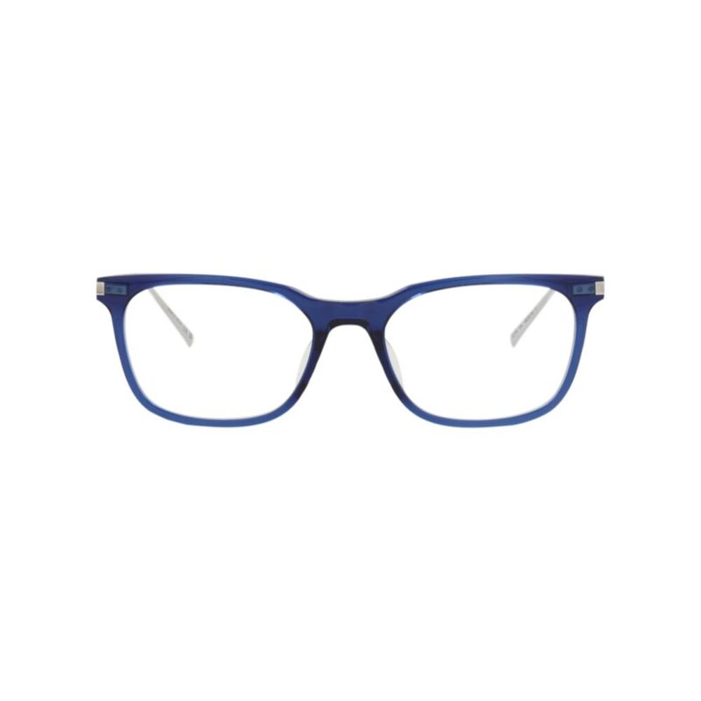 Saint Laurent Square-Frame Recycled Acetate Optical Frames Blue Womens
